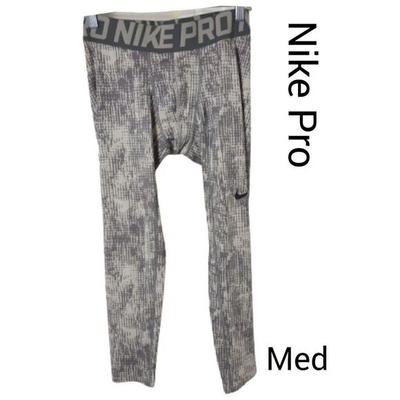 Nike Pro Men's Compression Bottoms Training Tights Printed Medium NWOT - Picture 1 of 5